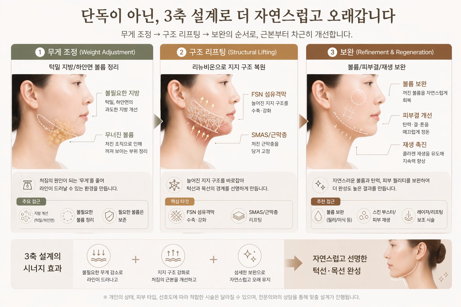3축 프로토콜 - 무게 조정·구조 리프팅·보완의 시너지